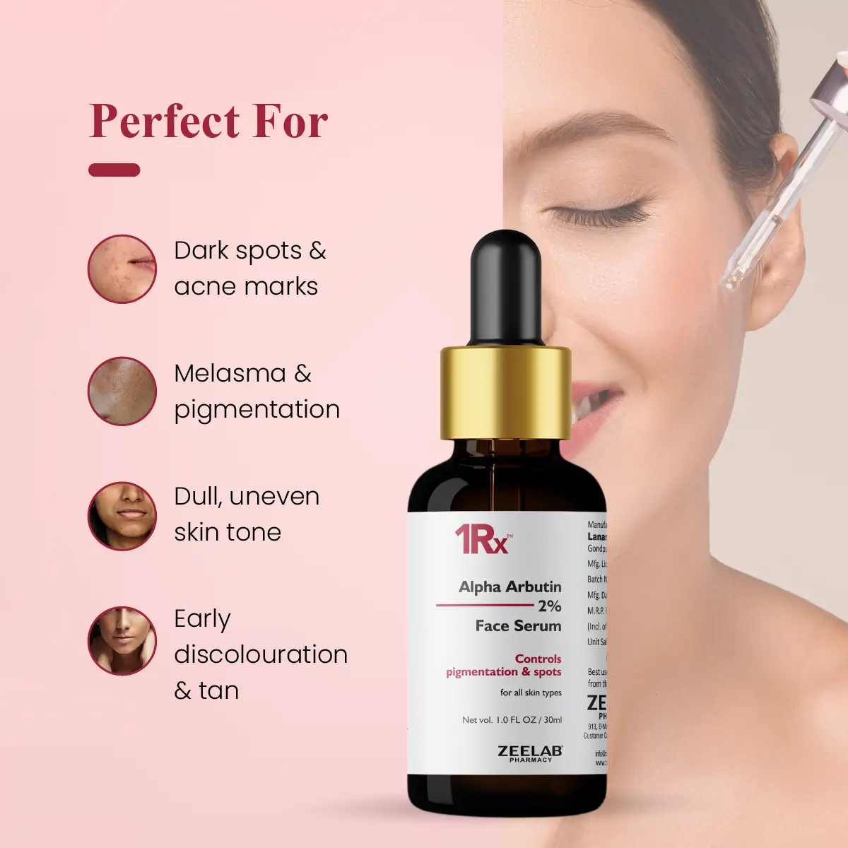 1RX Alpha Arbutin 2% Face Serum 30ml