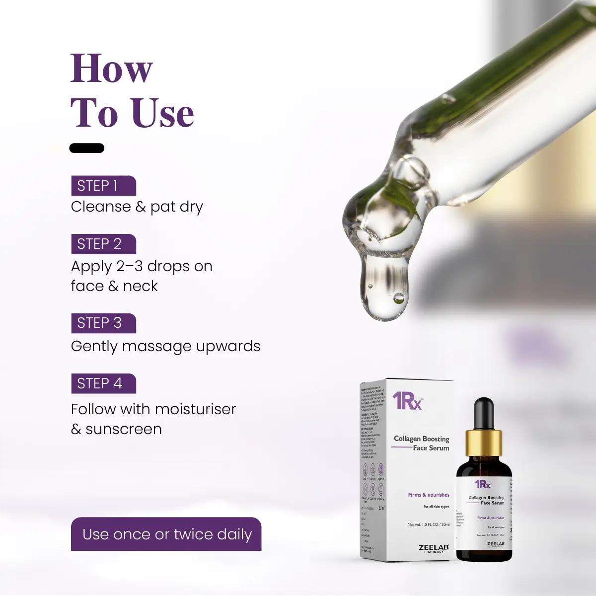 1RX Collagen Boosting Face Serum
