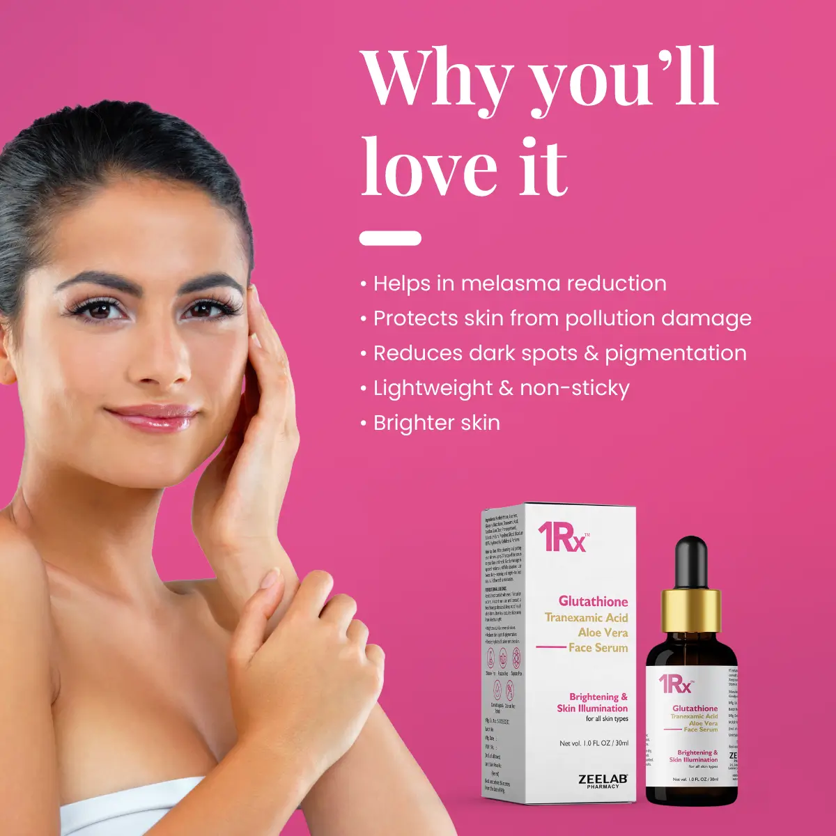 1RX Glutathione Face Serum 30ml