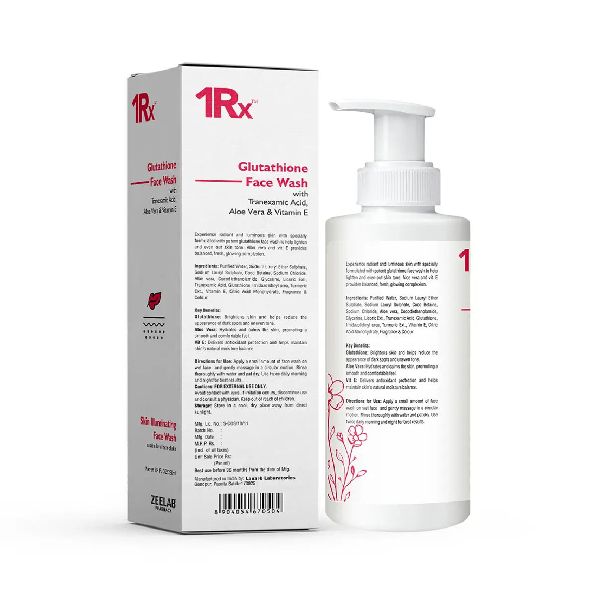 1RX Glutathione Face Wash