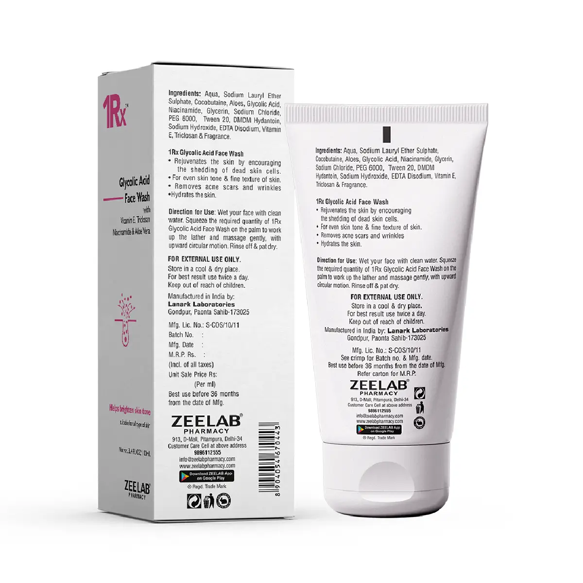 1RX Glycolic Acid Face Wash 100gm