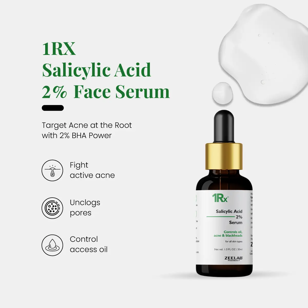 1RX Salicylic Acid 2% Face Serum