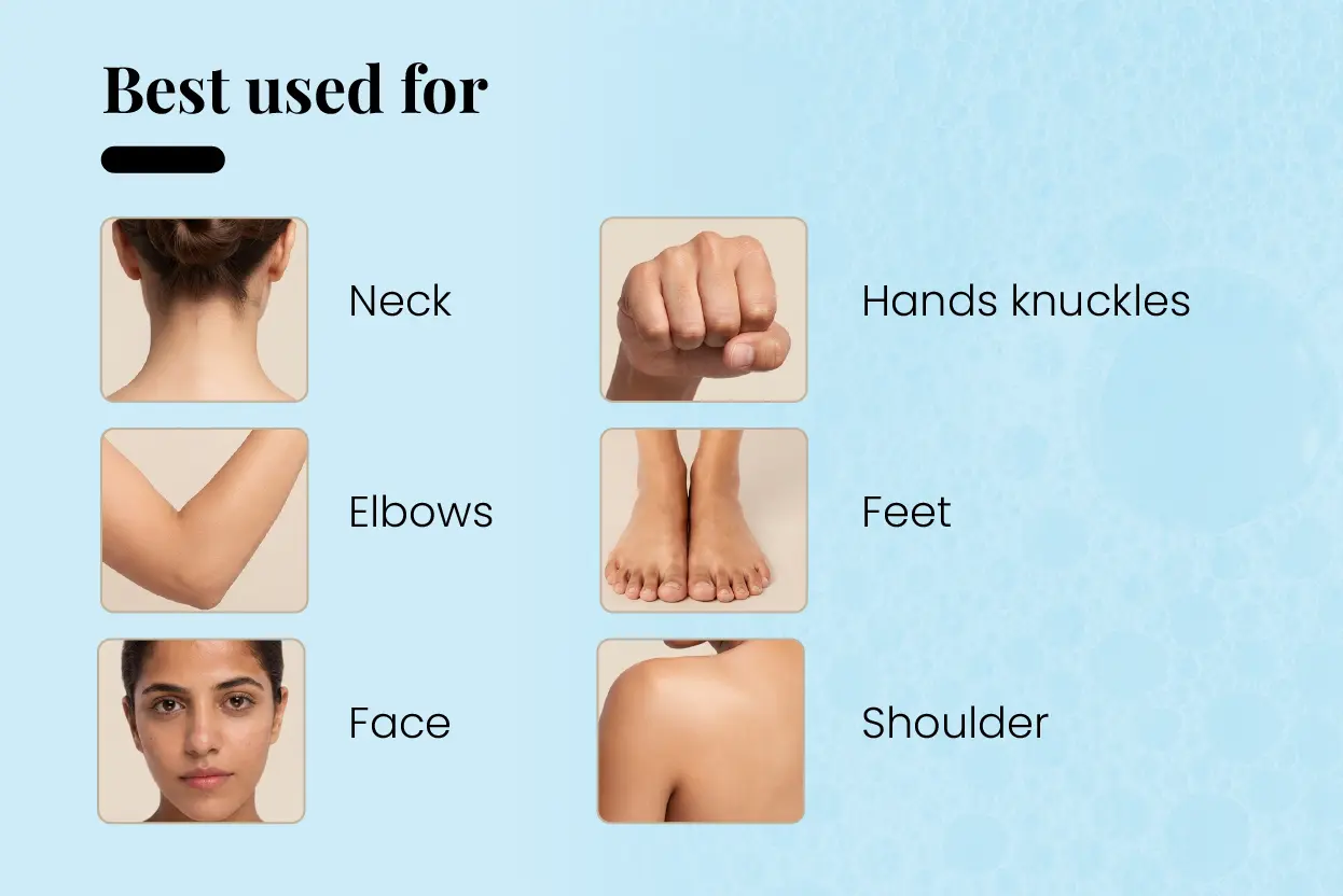 zeeglow max soap suitable for face neck elbows knuckles feet and shoulders