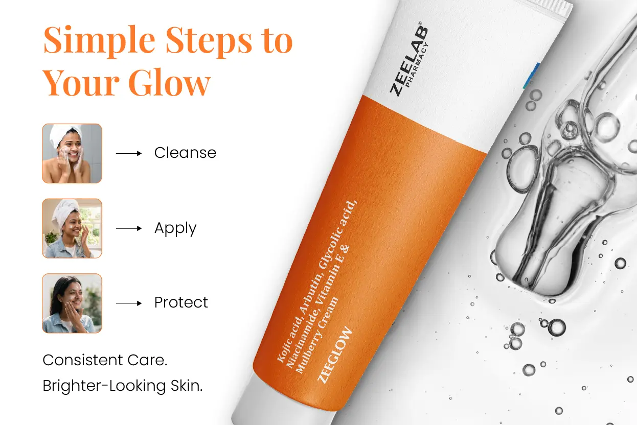 how to use zeeglow cream for brighter-looking skin