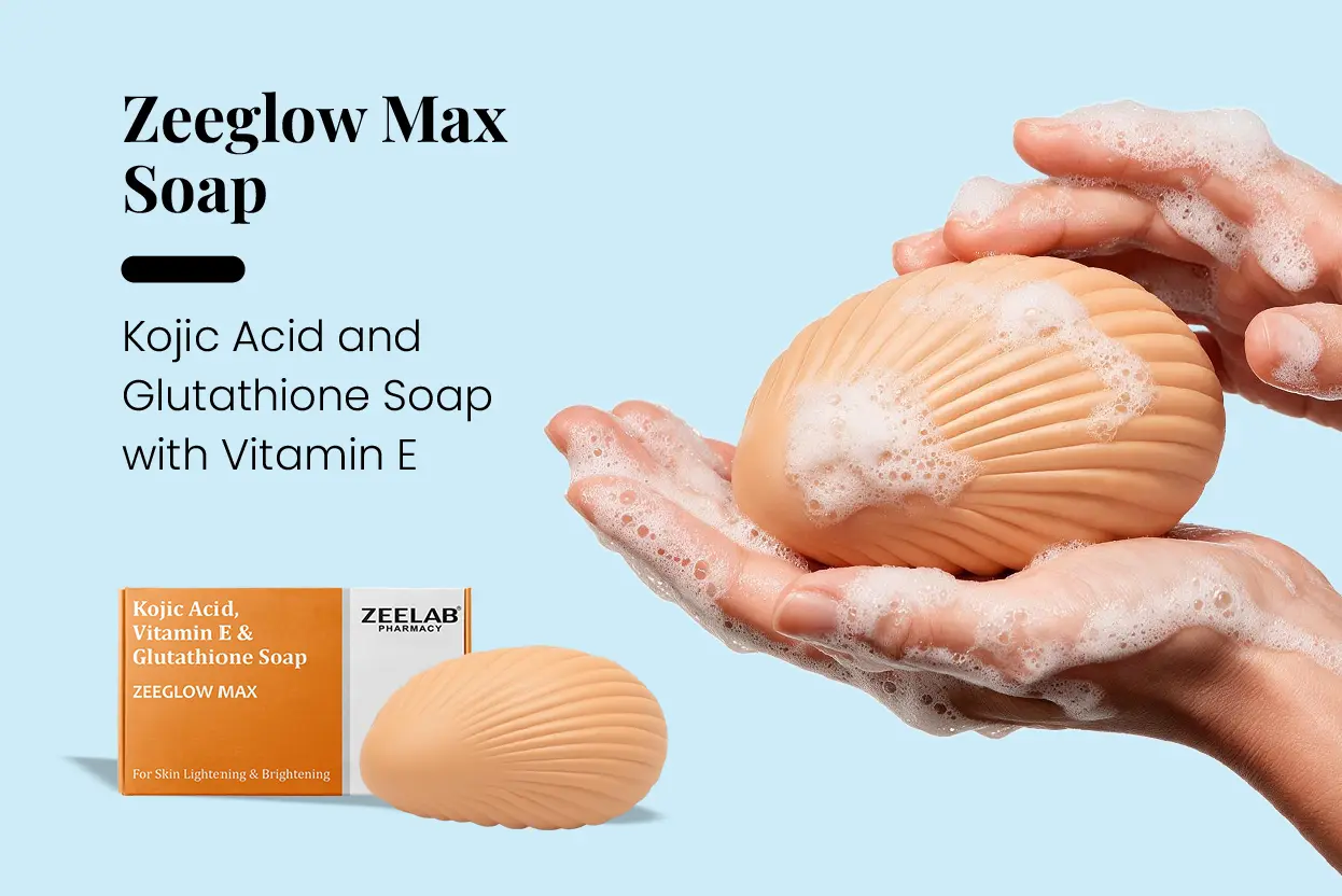 zeeglow max kojic acid soap with glutathione and vitamin e