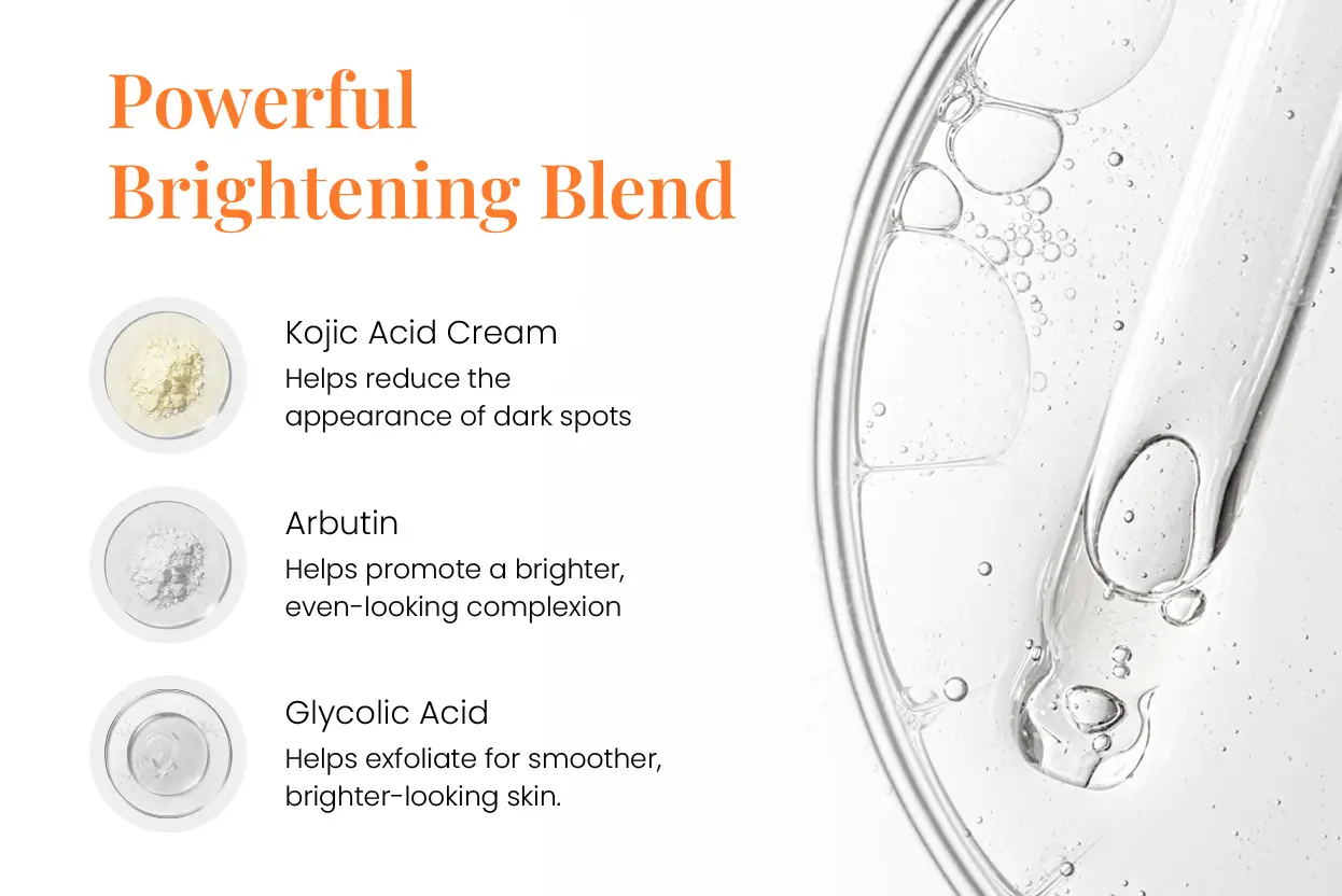 zeeglow cream with kojic acid arbutin and glycolic acid