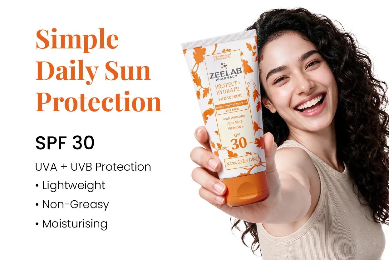 zeelab sunscreen lotion spf 30 for daily sun protection