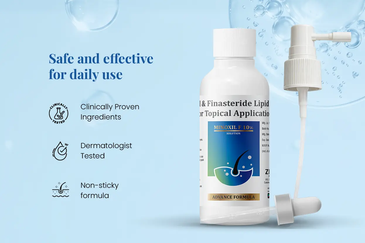 minoxil f 10 topical solution for hair growth