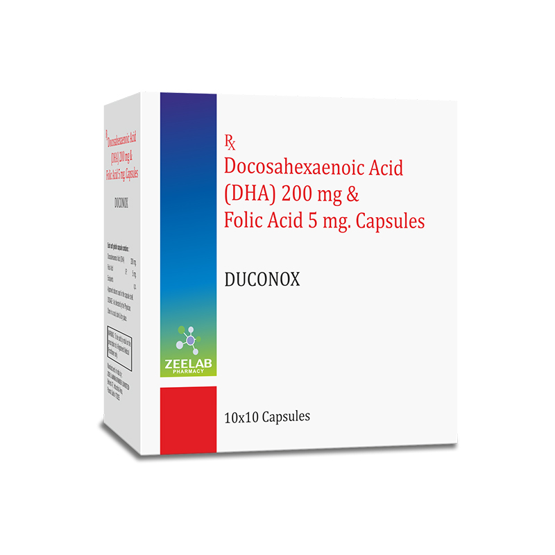 Duconox Folic Acid with DHA Supplement Softgel Capsule
