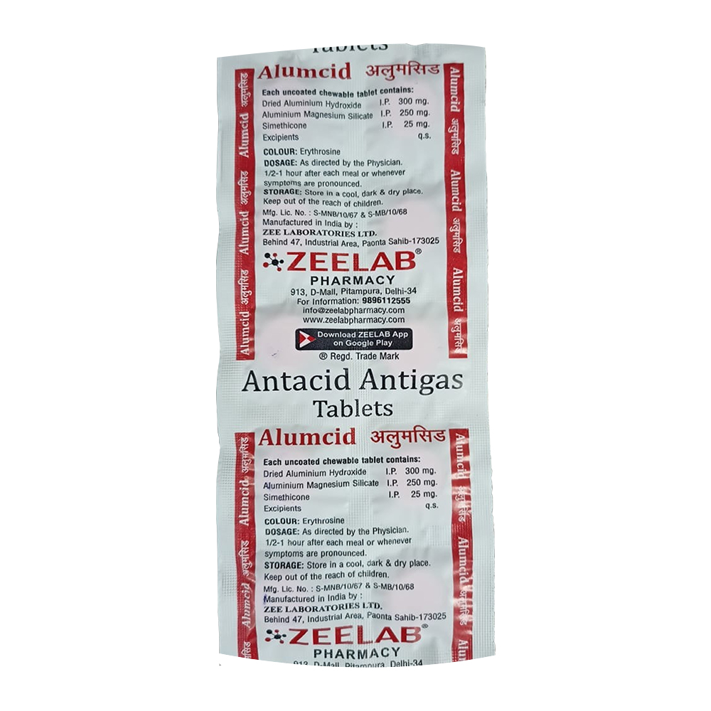 Alumcid Antacid Antigas Tablet