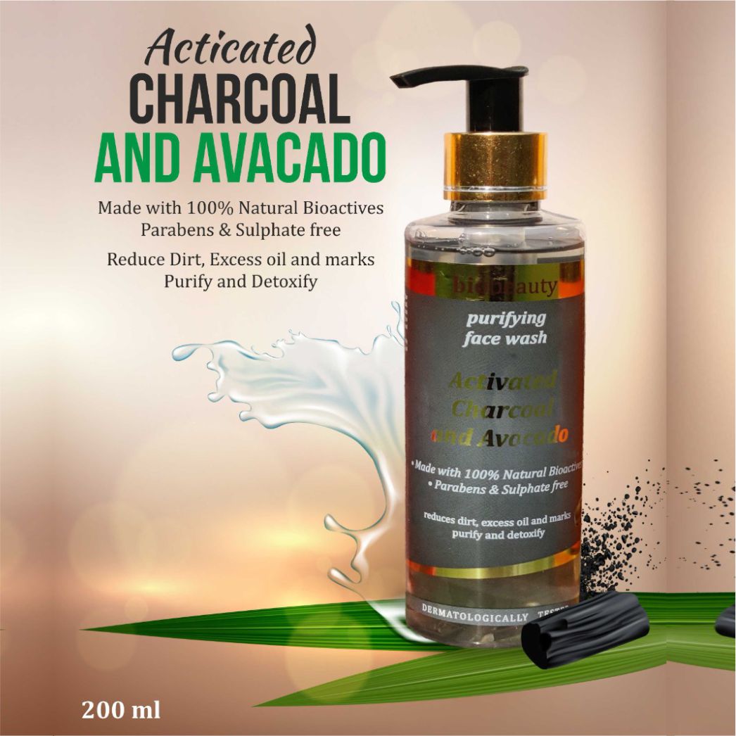 Bio Beauty Purifying Face Wash with Activated Charcoal and Avocado (200 ml)