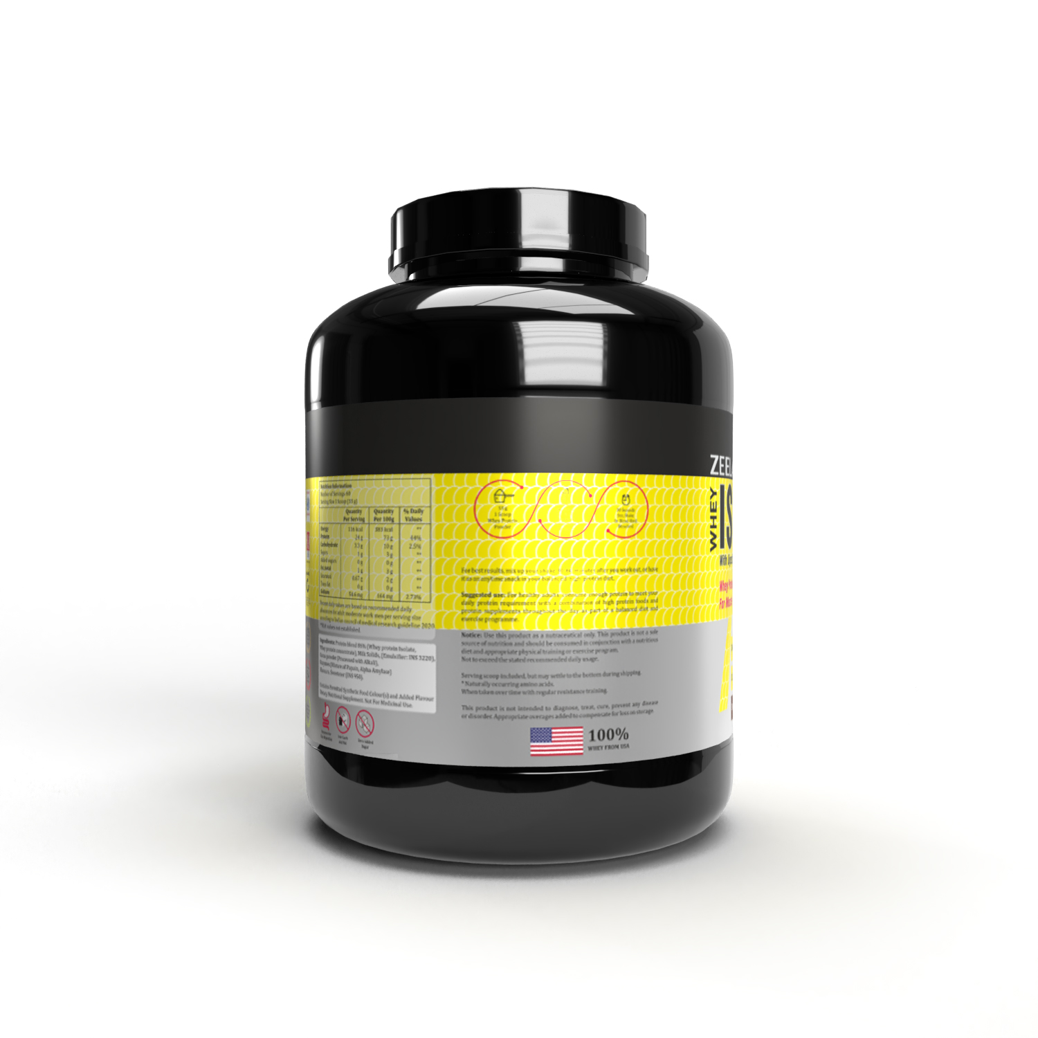 ZEELAB Whey Protein Isolate Powder Rich Chocolate 2kg