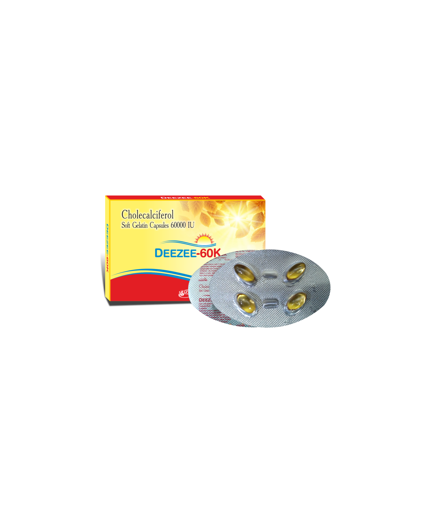 Deezee 60K Vitamin D3 Capsules