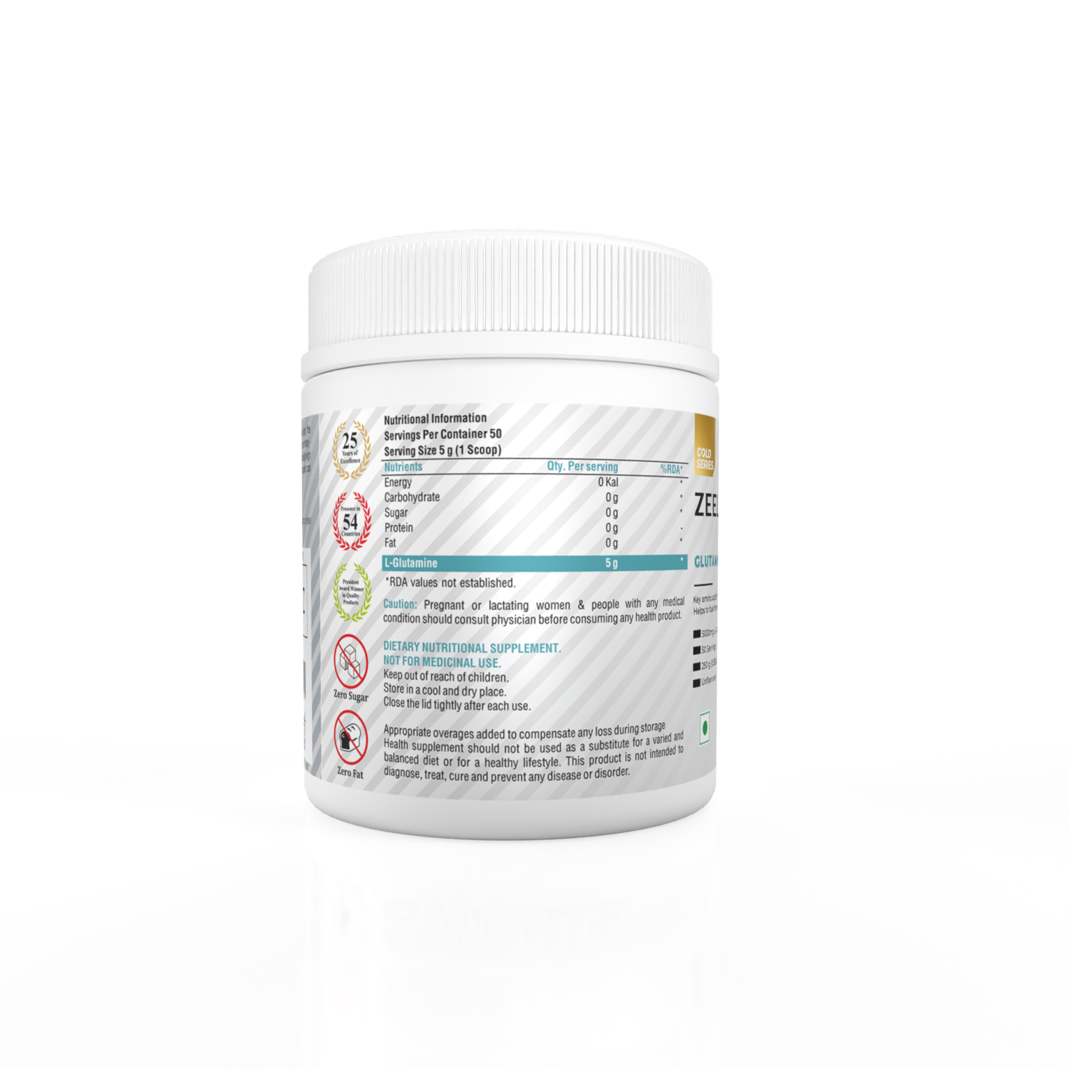 Zeelab 100% Pure Micronized Glutamine Powder 250 g (0.55 lb)