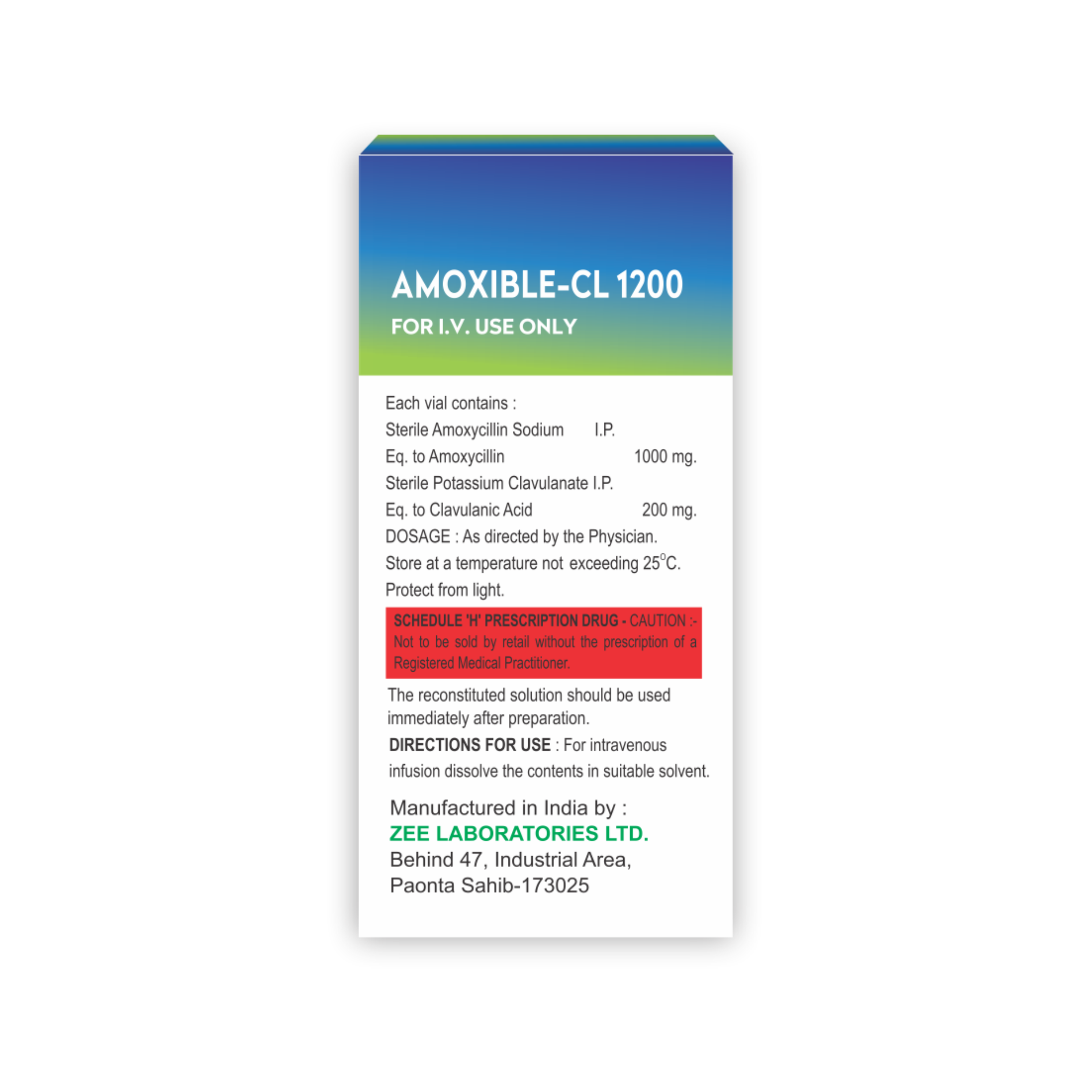 Amoxible CL 1200 Antibiotic Injection