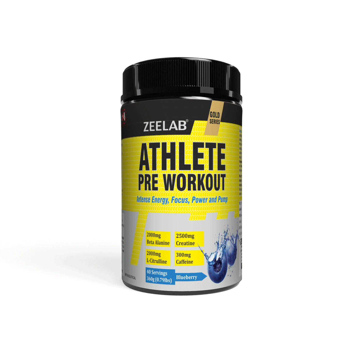 Zeelab Athlete Pre Workout Blueberry Flavour - 360gm