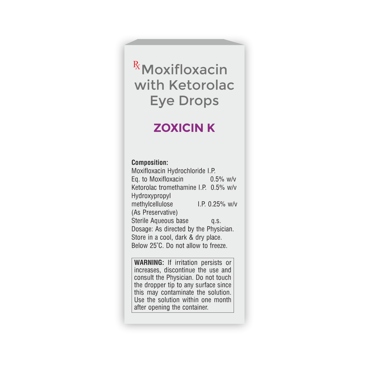 Zoxicin K 0.5% Eye/Ear Drops