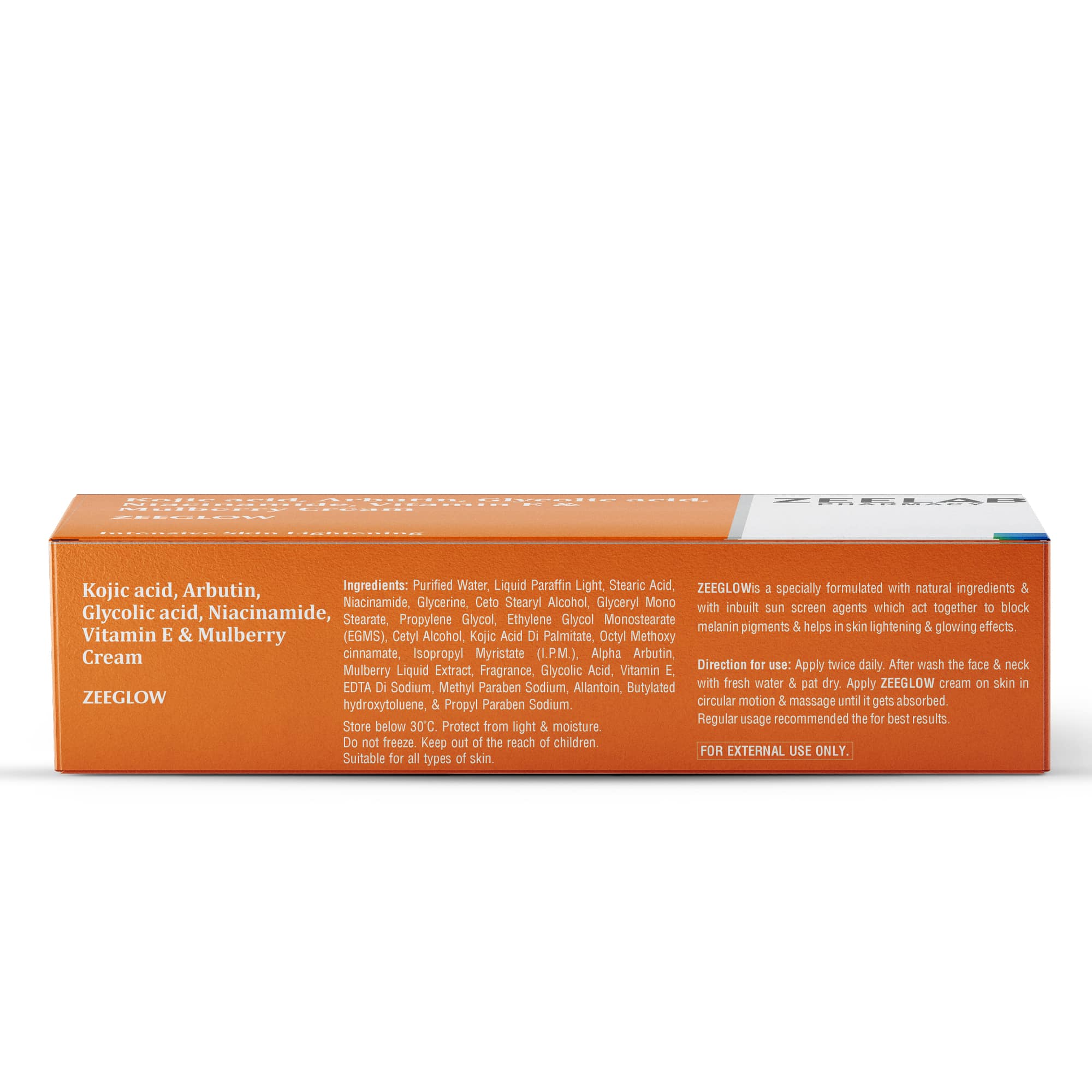 Zeeglow Glycolic Acid Arbutin and Kojic Acid Cream