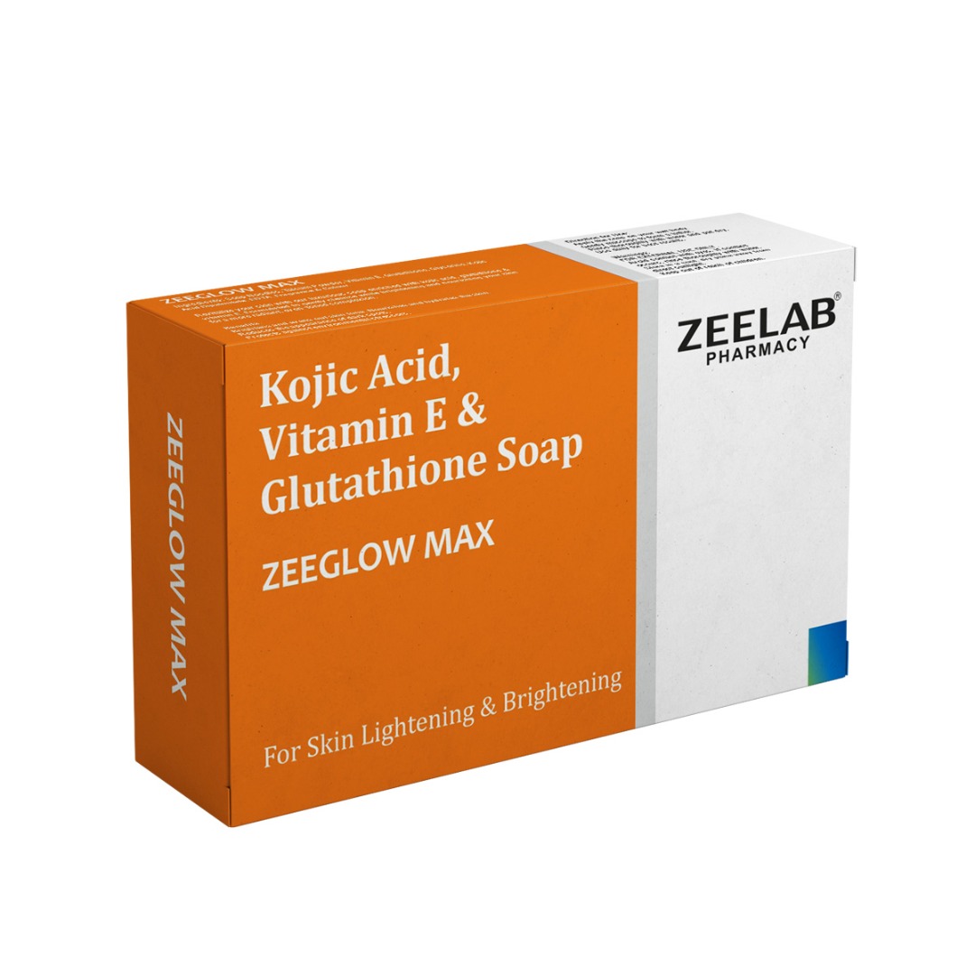 Zeeglow Max Kojic Acid and Glutathione Soap​ with Vitamin E 