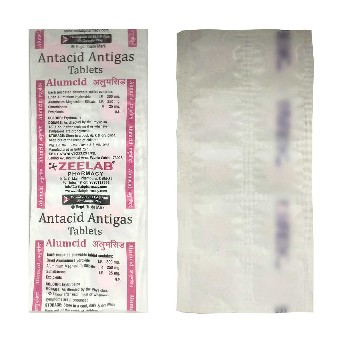 Alumcid Antacid Antigas Tablet