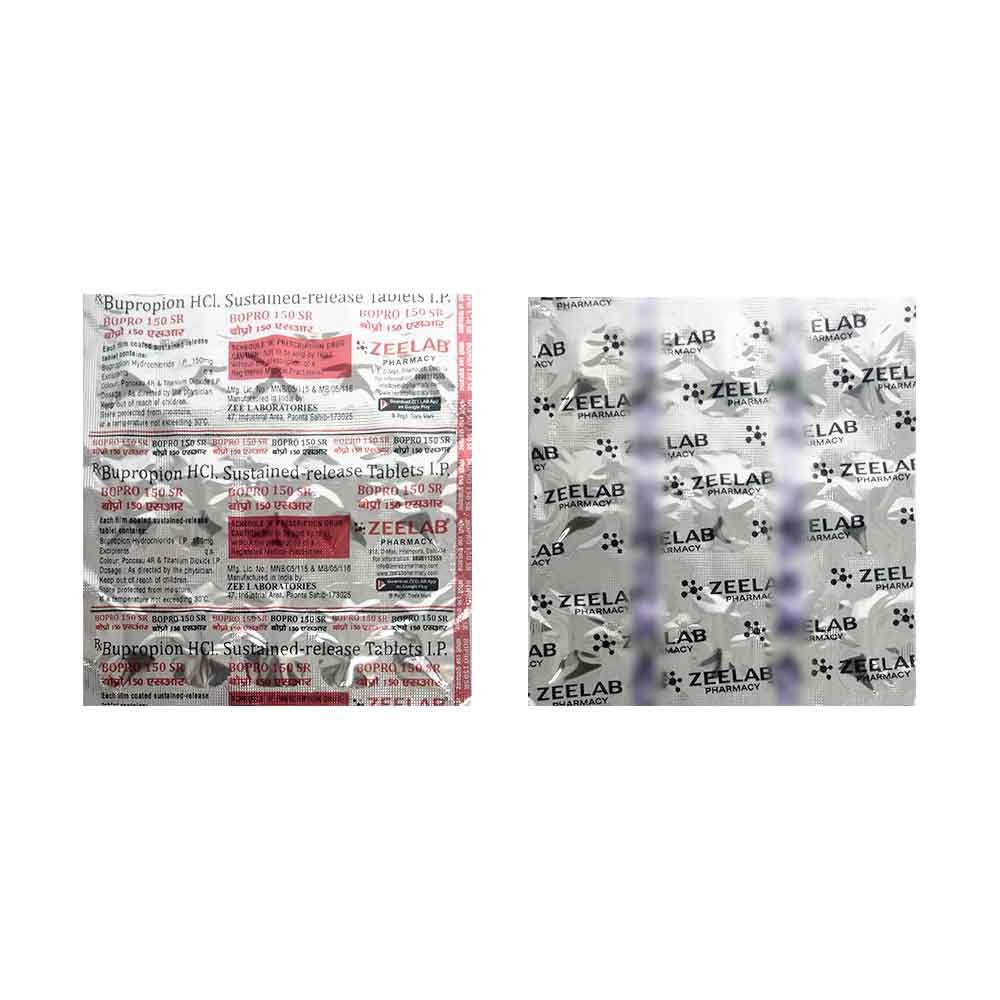 Bopro 150 SR | Bupropion 150mg Sustained Release Tablet | Strip of 15 Tablets