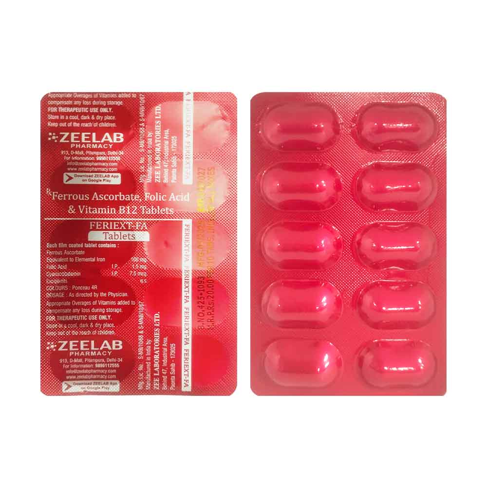 Feriext FA Iron Supplement Tablet | For Iron Deficiency & Anemia Support