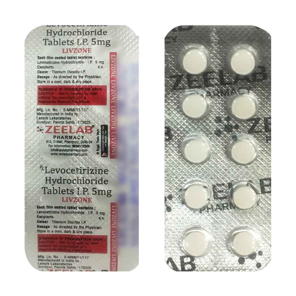 Livzone 5mg Tablet | Anti Allergy Relief for Sneezing, Runny Nose & Itching