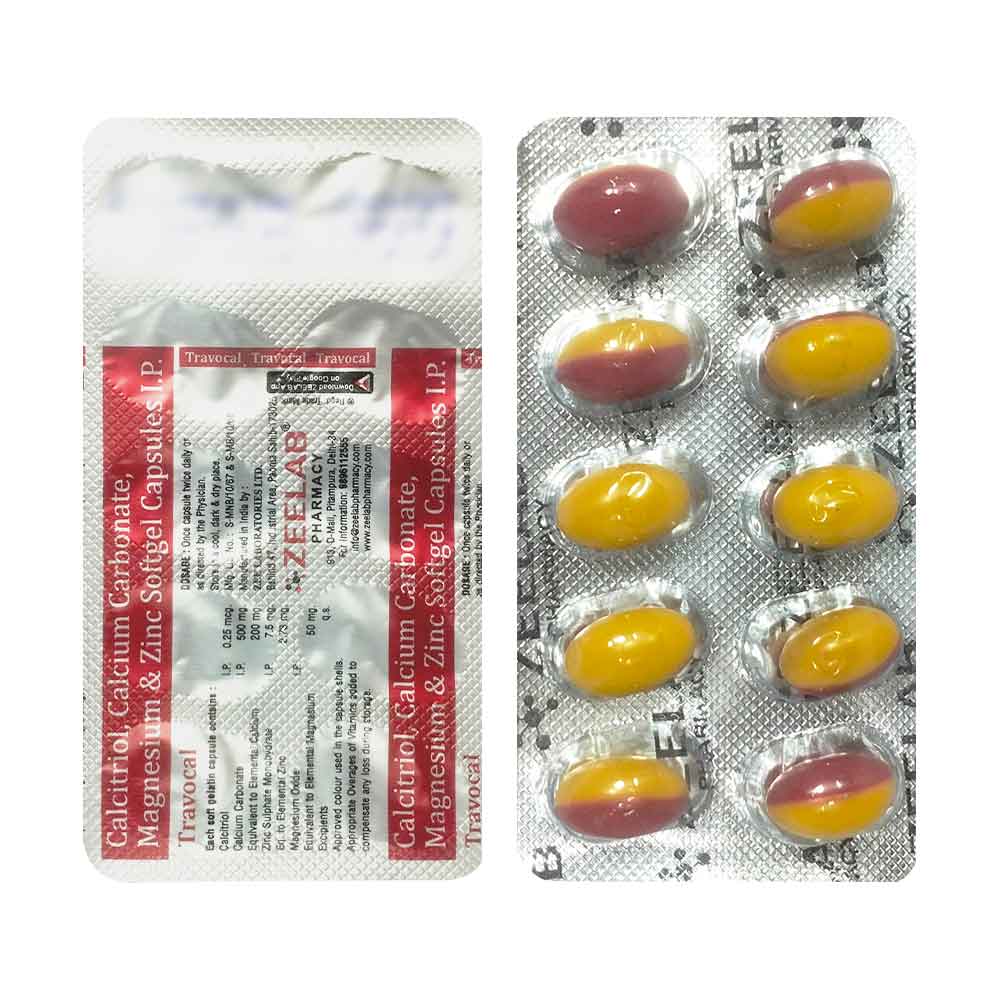 Travocal Calcium Softgel Capsule | For Strong Bones & Calcium Support