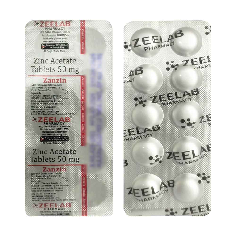 Zanzin Zinc Tablet | Zinc Supplement for Immunity & Zinc Deficiency