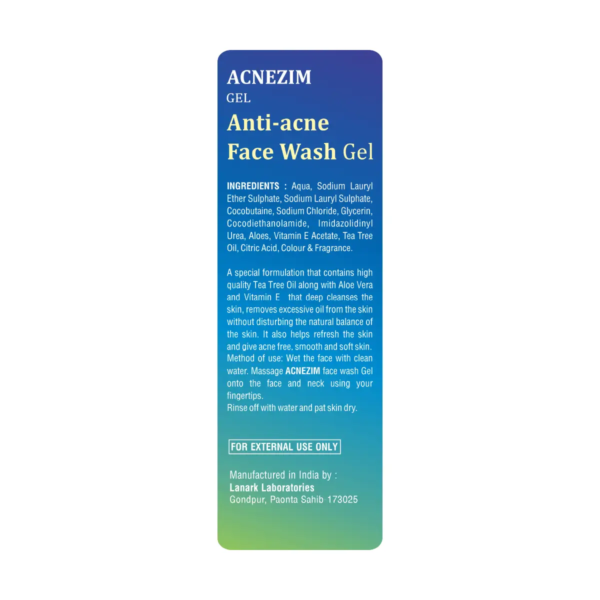 Acnezim Anti Acne Face Wash Gel