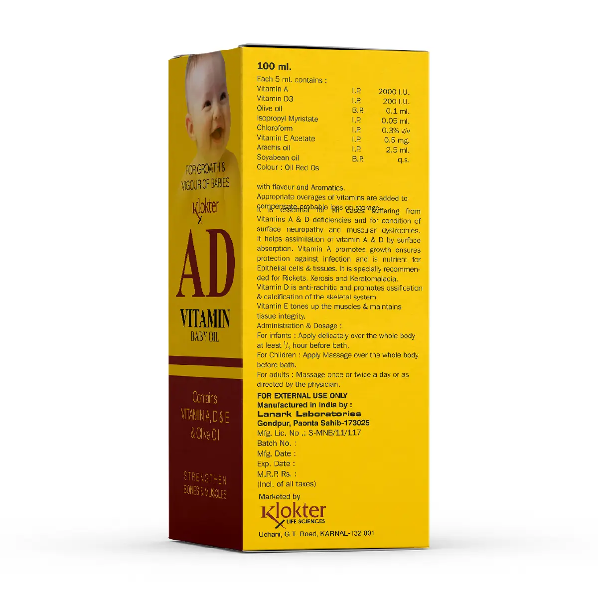 AD Vitamin Baby Oil 100 ml