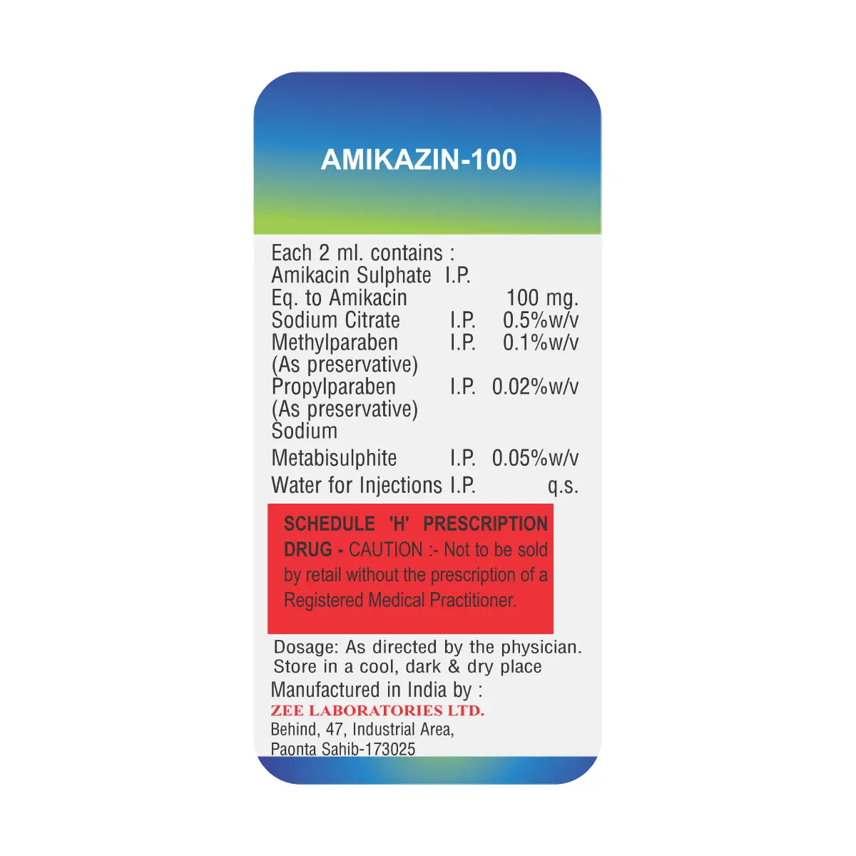 Amikazin 100 Antibiotic Injection