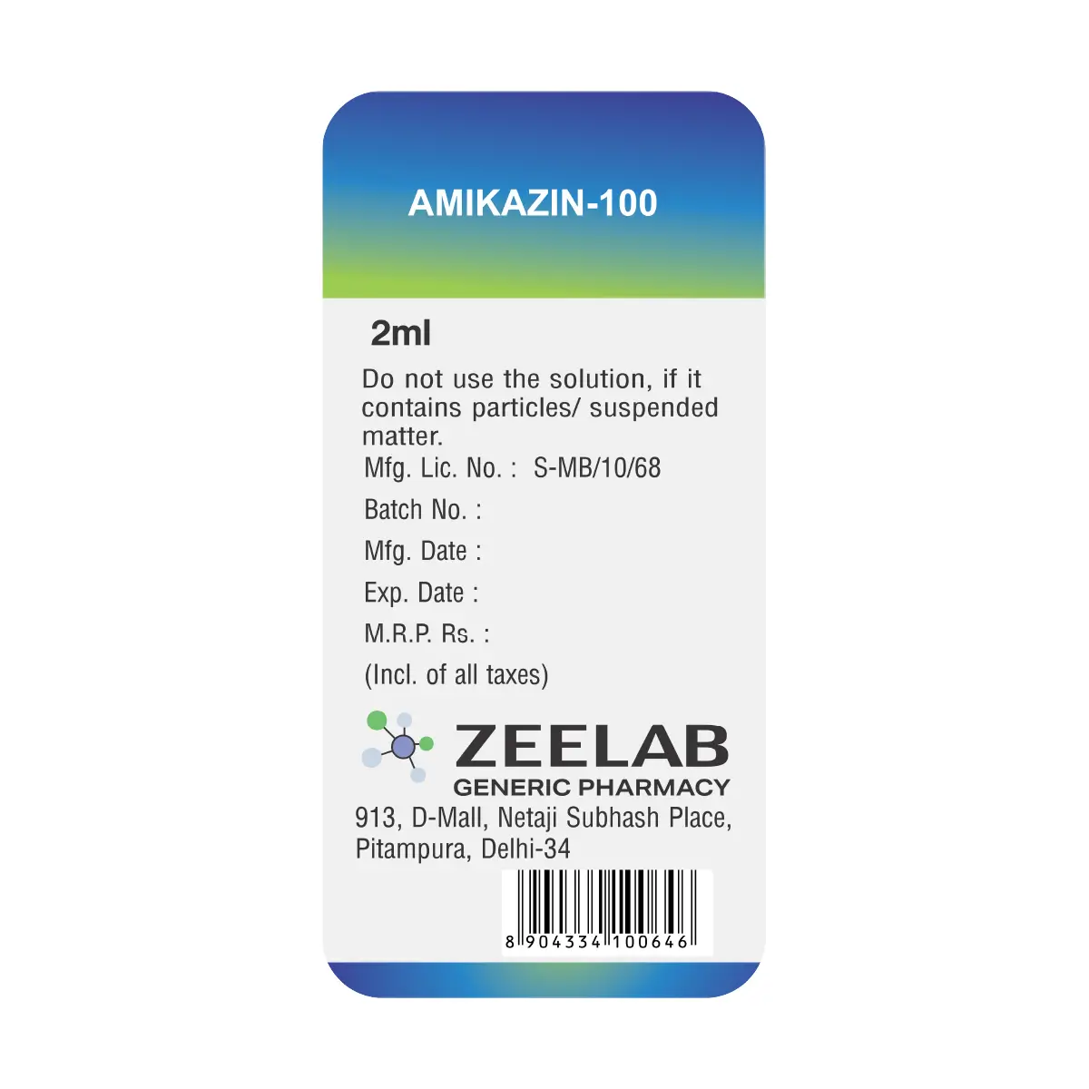 Amikazin 100 Antibiotic Injection
