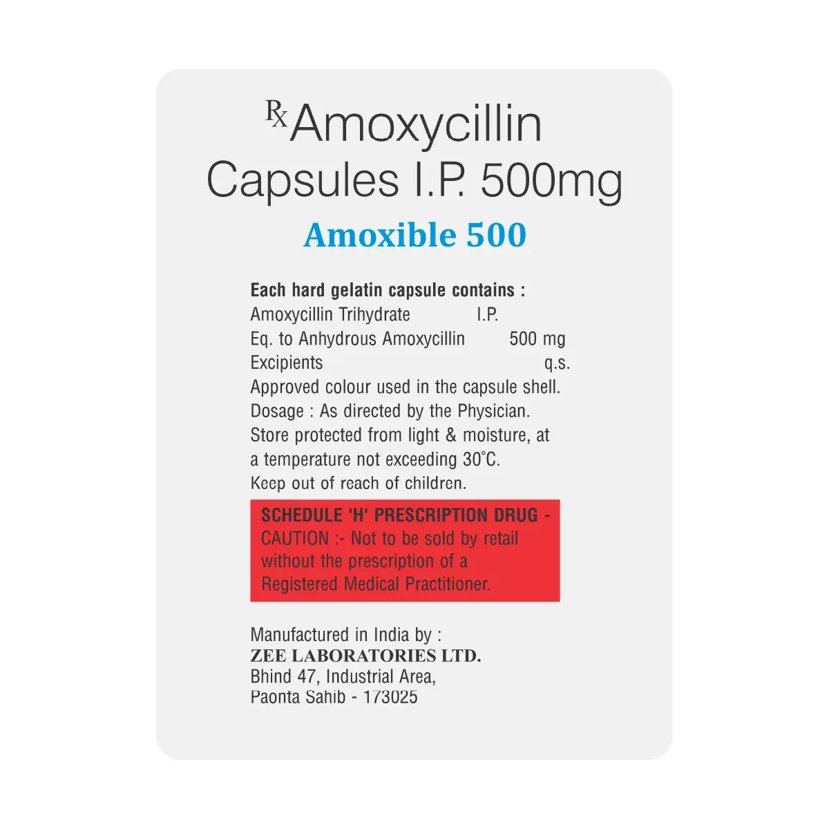 Amoxible 500 Antibiotic Capsule