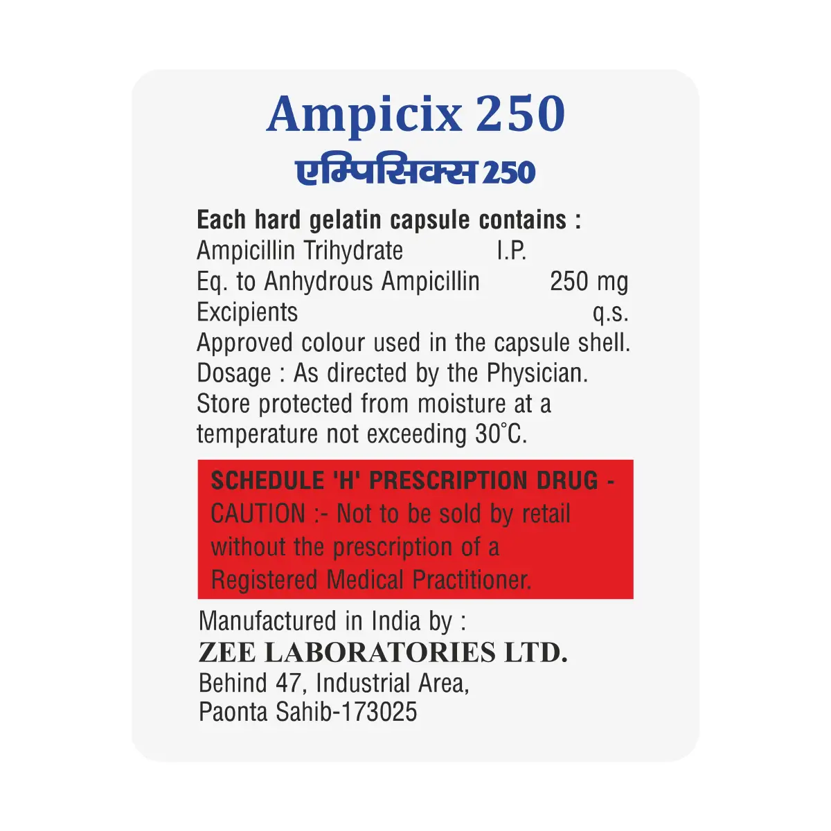 Ampicix 250 Antibiotic Capsule