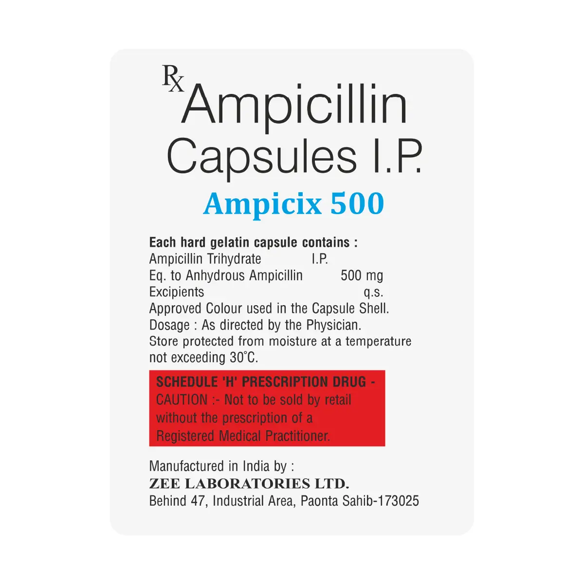 Ampicix 500 Antibiotic Capsule