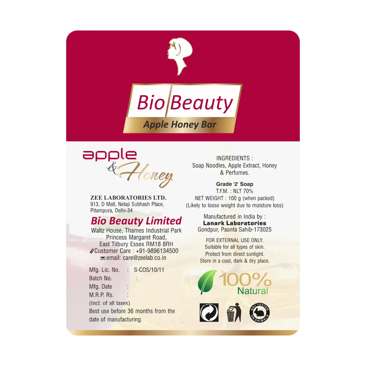 Bio Beauty Apple & Honey Anti Aging Soap