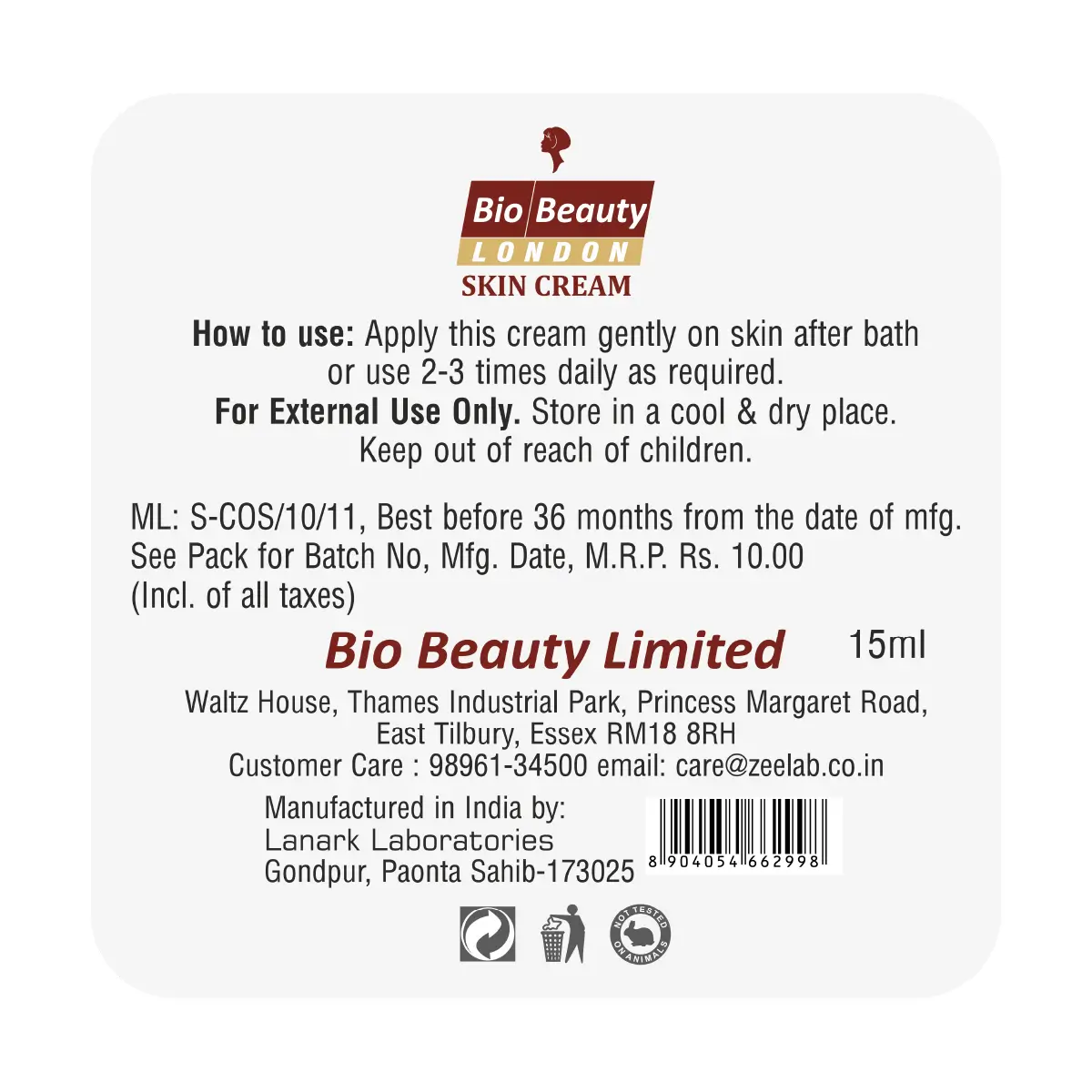Bio Beauty Saffron & Almond Nourishing Skin Cream
