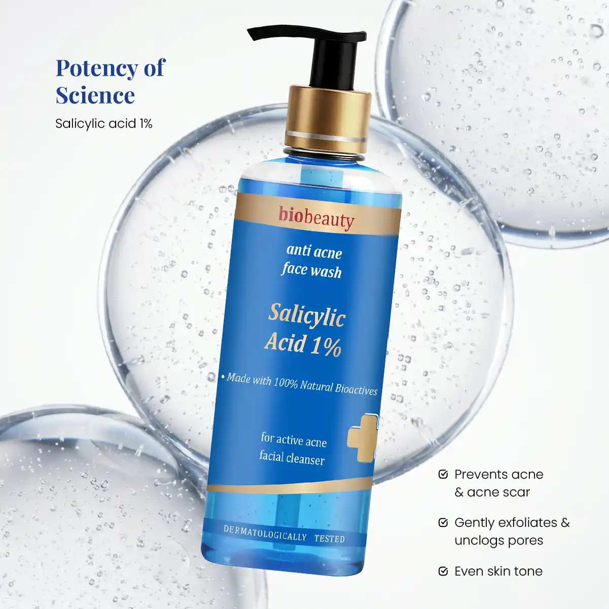Bio Beauty 1% Salicylic Acid Face Wash | Treats Acne & Controls Oil