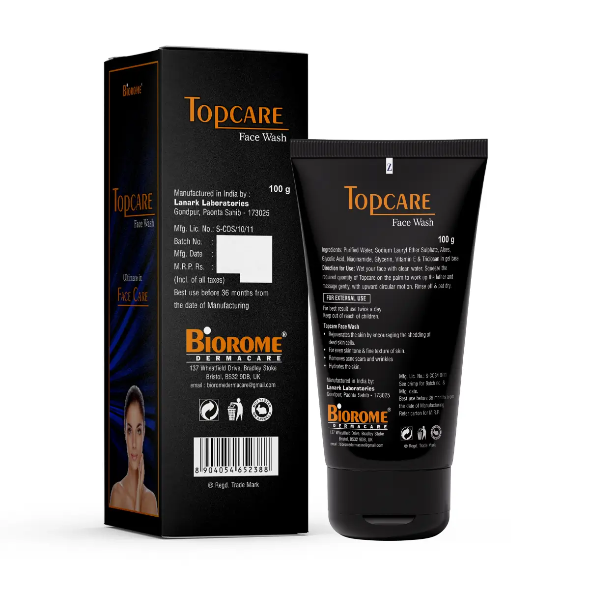 Biorome Topcare Face Wash