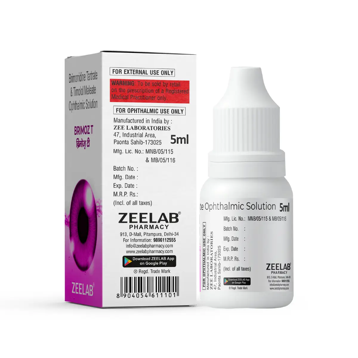 Brimoz T Eye Drops