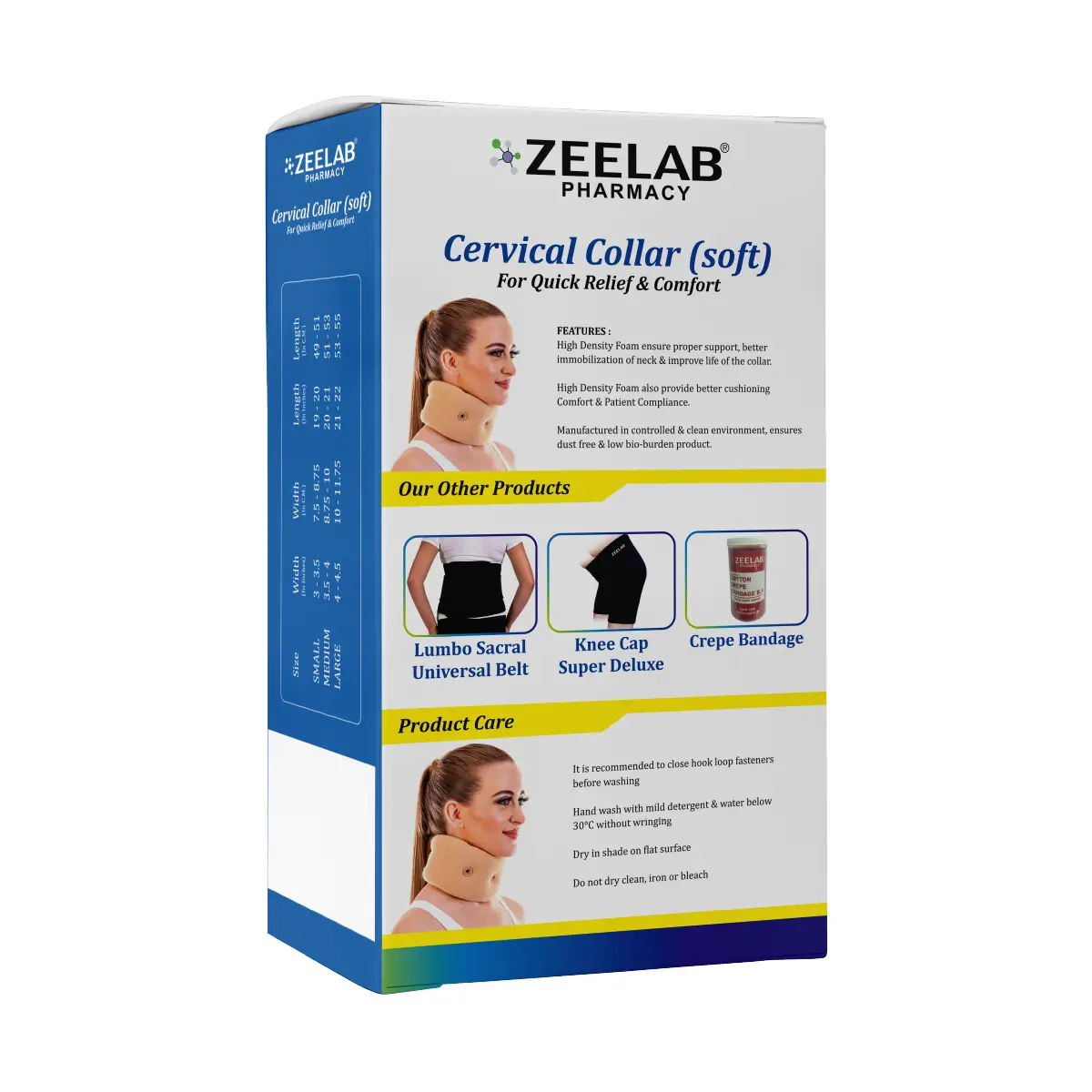 Cervical Collar Soft Deluxe for Neck Support (Medium Size)