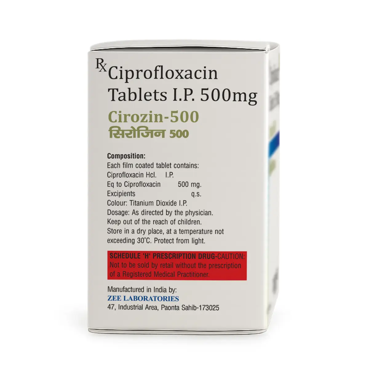 Cirozin Ciprofloxacin 500mg Antibiotic Tablet 