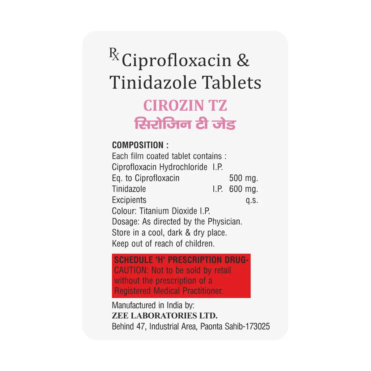 Cirozin TZ Antibiotic Tablet