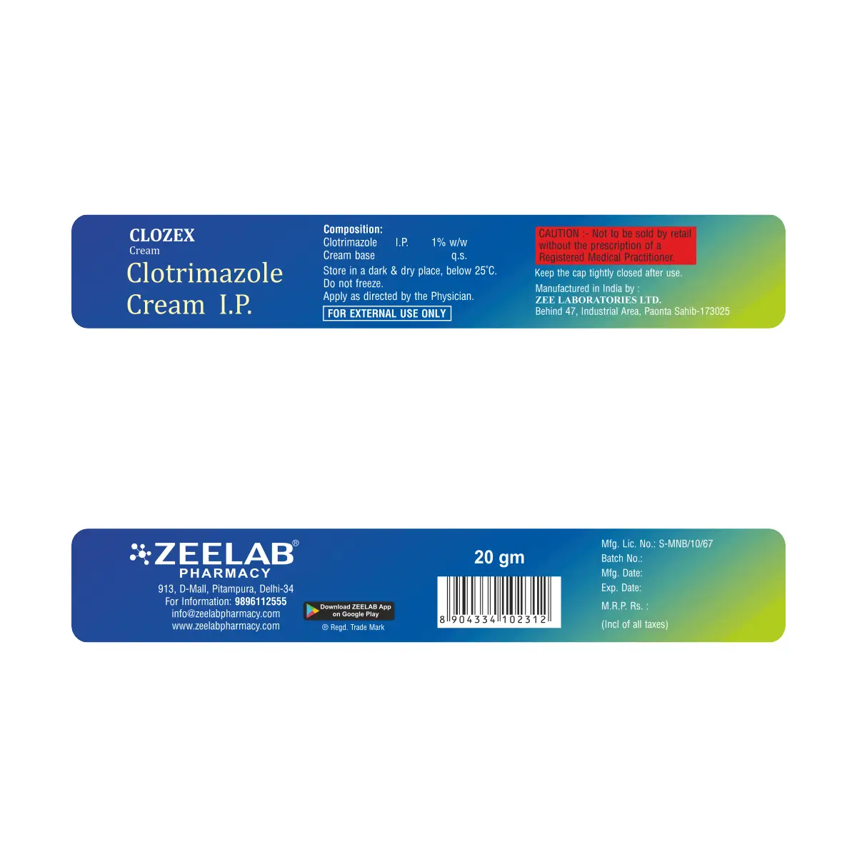 Clozex Antifungal Cream 20 gm