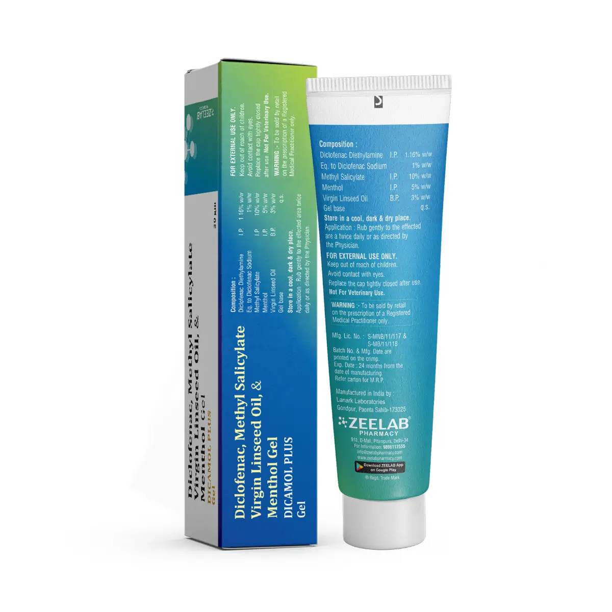 Dicamol Plus Gel 30gm | Pain Relief Gel for Muscle & Joint Pain