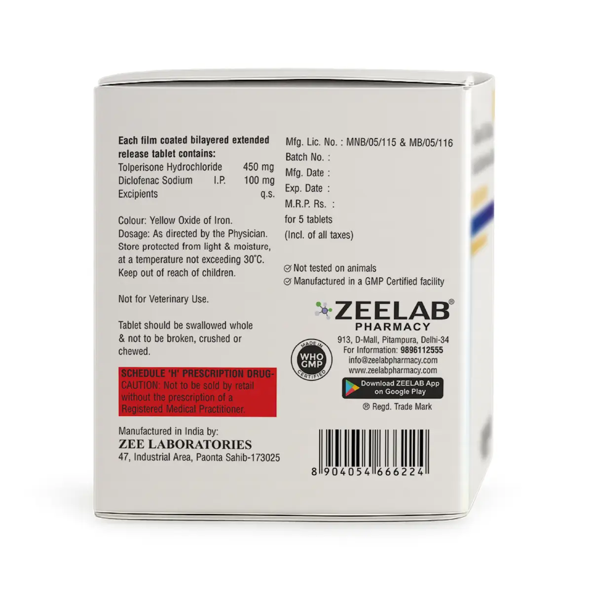 Dicamol TSR 450/100 Tablet