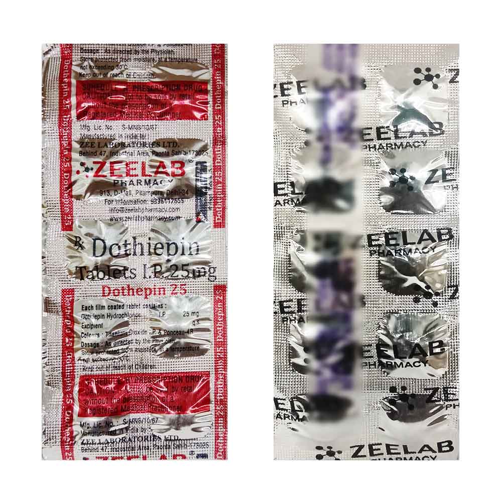 Dothepin 25 | Dothiepin 25mg Tablet | Strip of 10 Tablets  