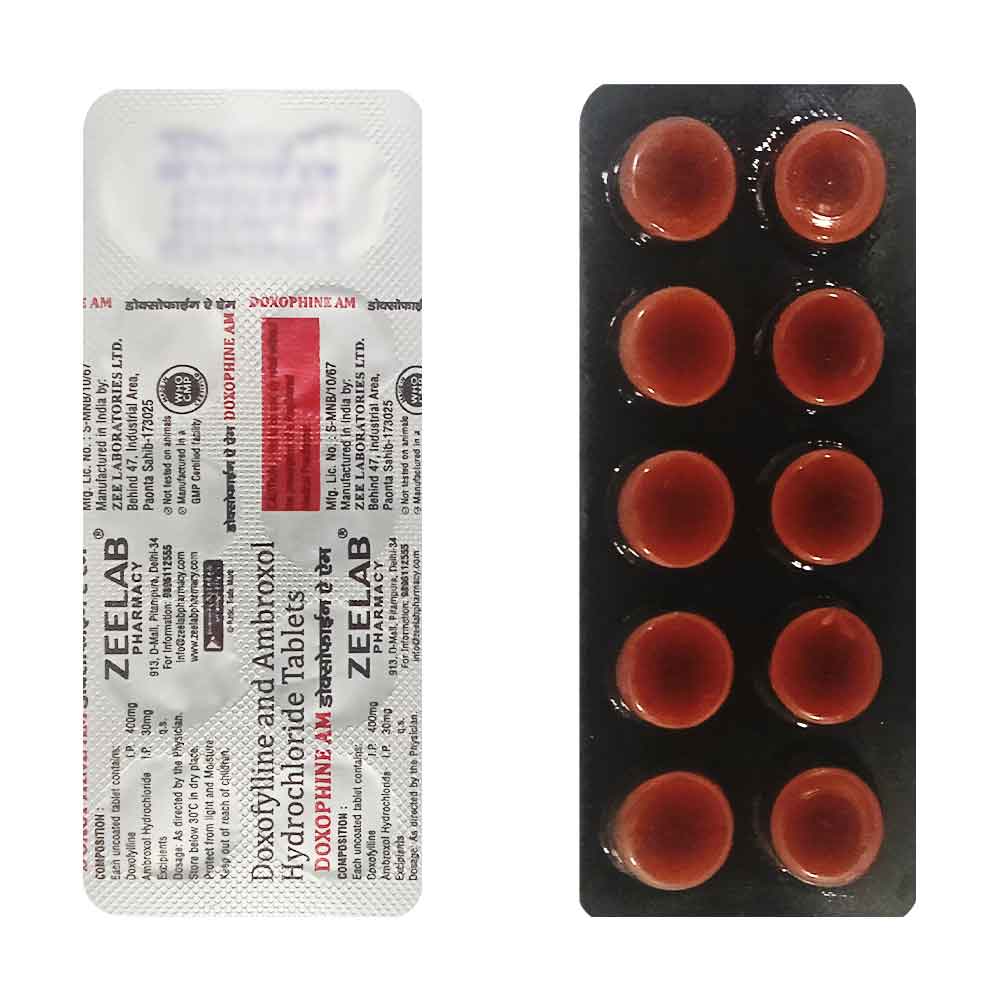 Doxophine M | Doxofylline SR 400mg + Montelukast 10mg Tablet | Strip of 10 Tablets