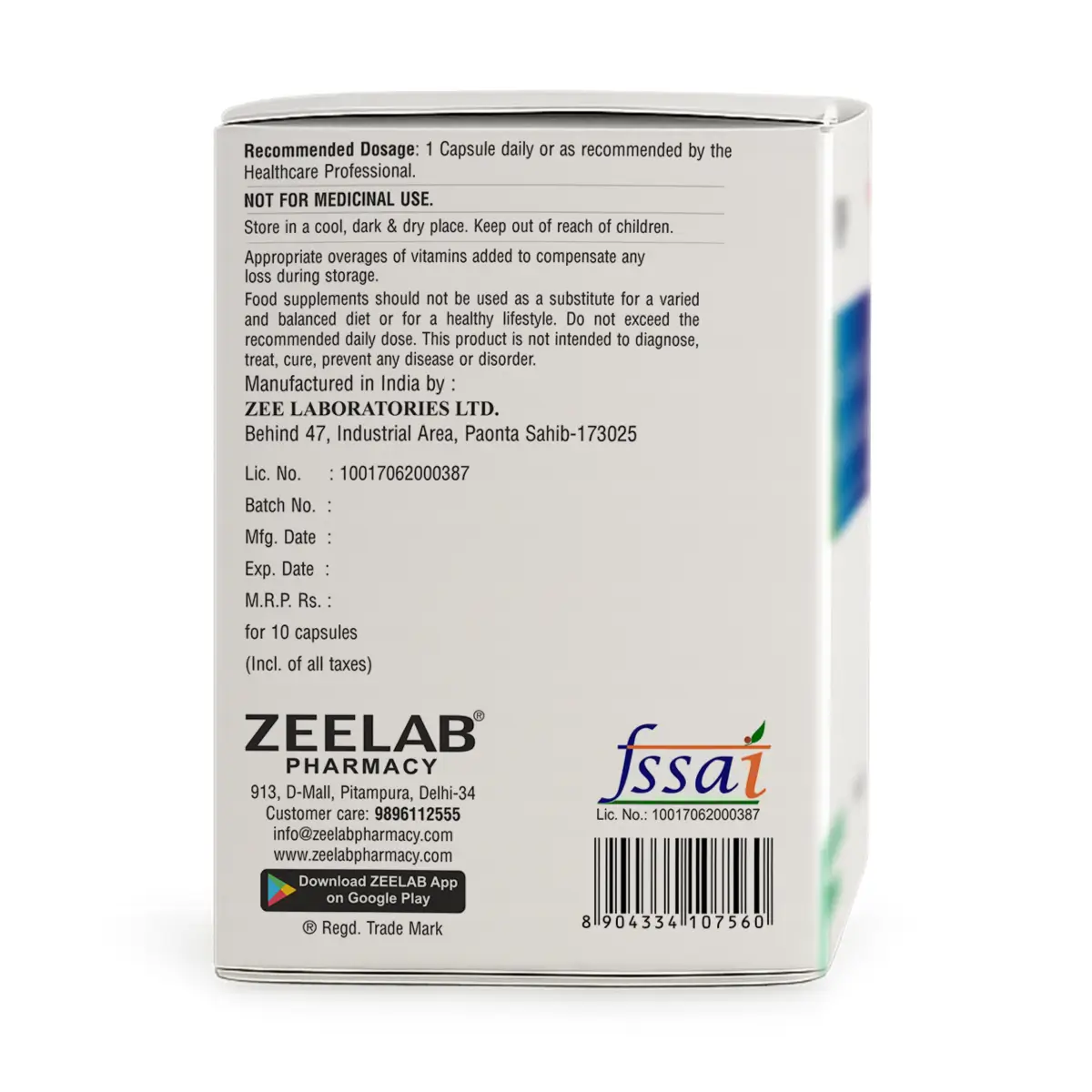 E Vitazem Plus Softgel Vitamin E Capsule | Antioxidant Protection, Heart & Immunity Support